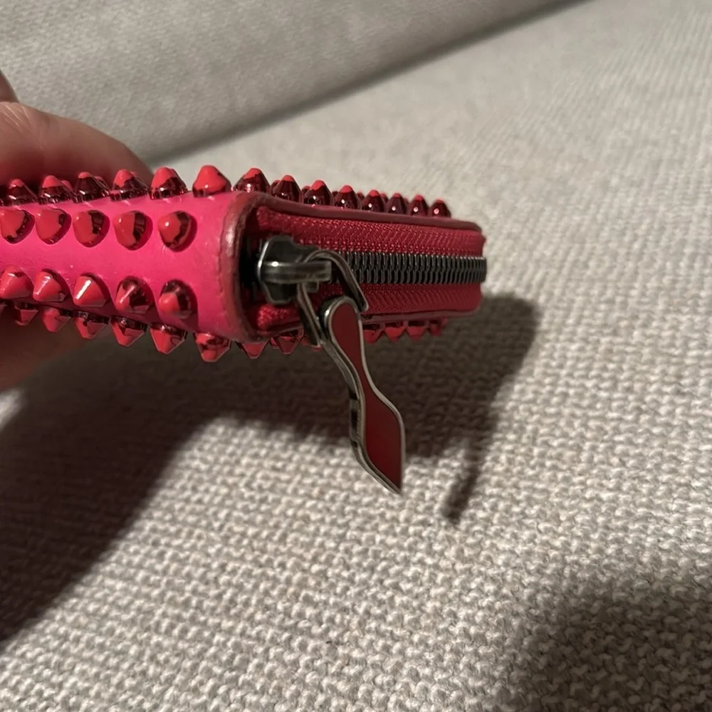 Christian Louboutin Authentic Pink Studded Women's Wallet